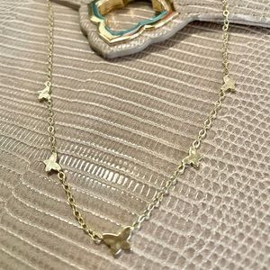 Lillia Butterfly Strand Necklace in Gold